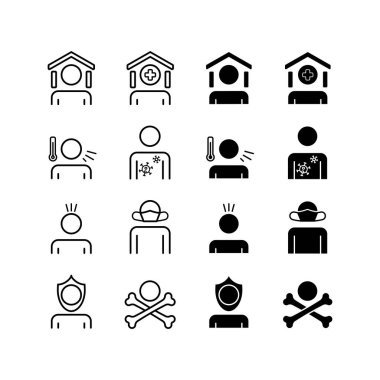 Coronavirus istatistik sembolleri. İnsanların ondan kaçınması, ondan etkilenmesi, iyileşmesi ya da ölmesi ile ilgili..