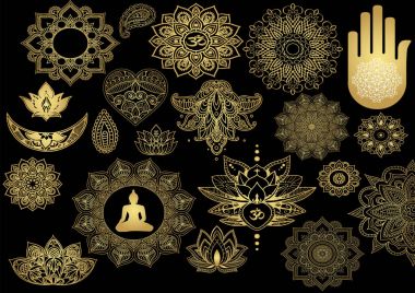 etiketleri, Budizm, sembollerin mandala