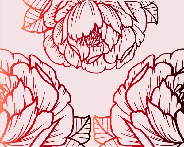 ヴィンテージ花柄テクスチャ - 黒いベッドの背景に美しい赤いバラ — ストックベクタ