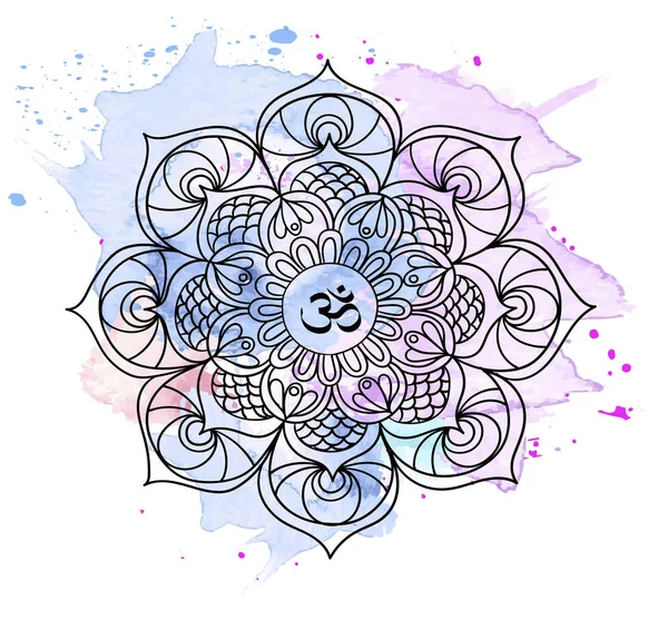 Mandala aquarelle douce — Image vectorielle