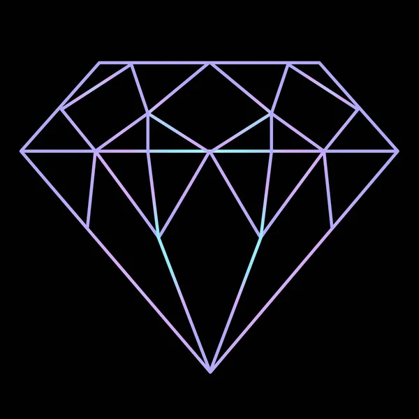 Le diamant est une pierre précieuse . — Image vectorielle