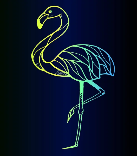 Flamingo-Sticker - Trend der Saison — Stockvektor