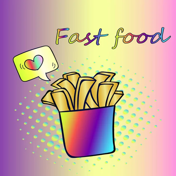 Fast food ziemniaki. — Wektor stockowy