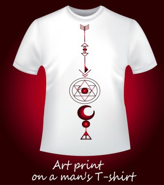 Şık erkek T-shirt baskı ile. Stil ve moda