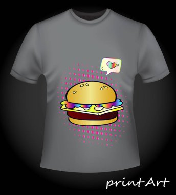 Pop sanat tarzı T-shirt üzerine baskı