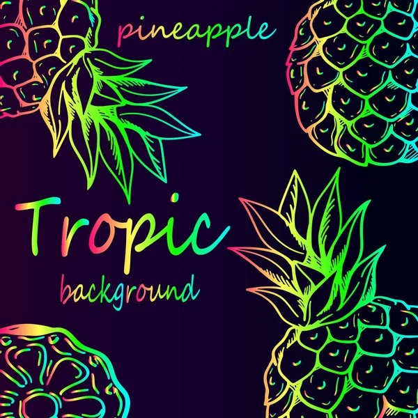 Olgun ananas gökkuşağı desen