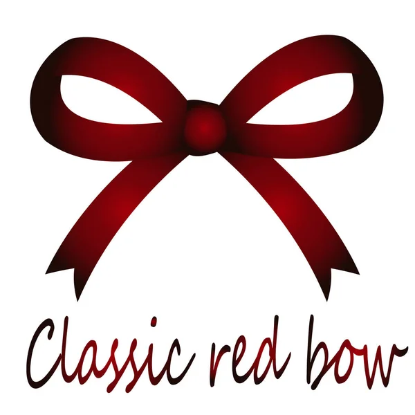 Arc classique rouge festive — Image vectorielle