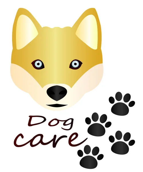 Sketch Husky Close Idea Veterinary Poster Caring Dog Beautiful Dog — Stock Vector