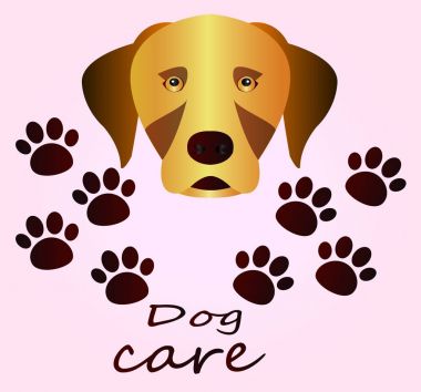 Bir tür kahverengi köpek. güzel temalı poster karikatür kroki köpek ve köpek izler. Köpek Bakımı