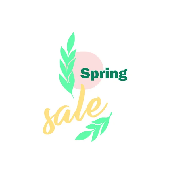 Spring Sale Trending Logo Vector Design Online Shopping Vector Advertising — Stock Vector