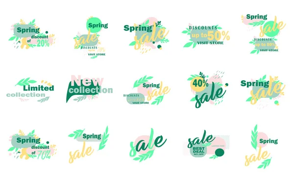Biggest Collection Vector Templates Discounts Sales Stylish Trending Icons Shopping — Stock Vector