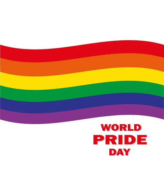 Lgbt Weltstolztag Regenbogenfahne Symbol Des Schwulen Stolzes Kampf Gleichberechtigung Der — Stockvektor