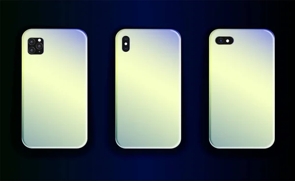 Collection Smartphones Vectoriels Simulés Design Élégant Des Étuis Smartphone Tendance — Image vectorielle