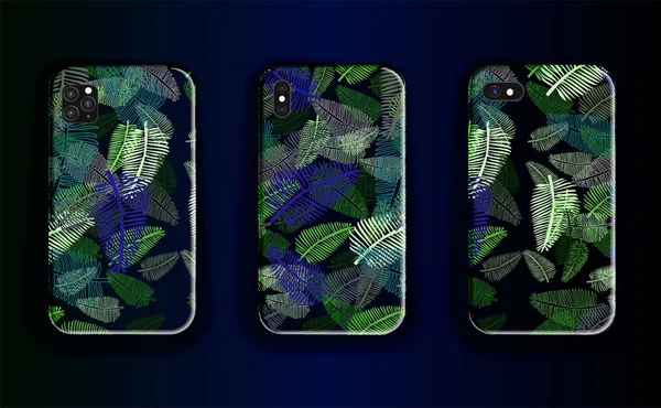 Collection Smartphones Vectoriels Simulés Design Élégant Des Étuis Pour Smartphones — Image vectorielle