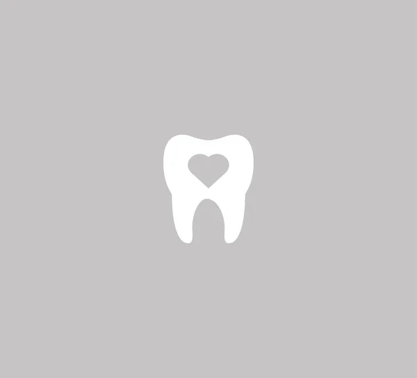 Logo Clínica Dental Plana Tratamiento Caries Cuidado Bucal Higiene Diente — Vector de stock