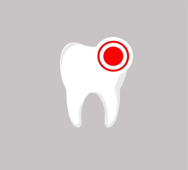 Leczenie Próchnicy Opieka Jamy Ustnej Higiena Ikona Zęba Wektor Płaski — Wektor stockowy