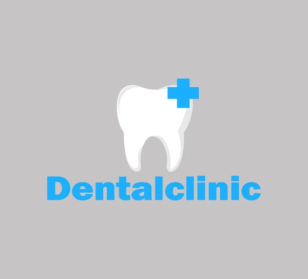 Плоский Фон Логотипа Стоматологической Клиники Гигиена Здоровье Устный Уход — стоковый вектор