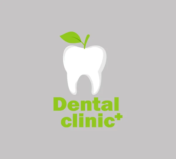 Creative Vector Dental Clinic Icon Tooth Leaf Oral Hygiene Dental — 스톡 벡터