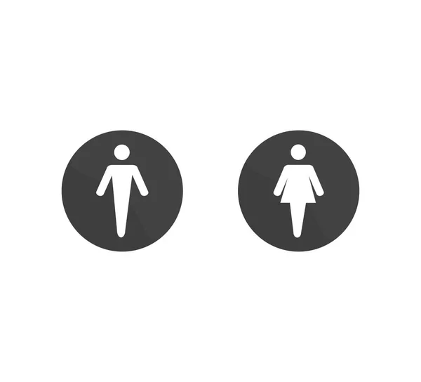 Wc符号 厕所标志 图标集 男厕和女厕病媒符号 — 图库矢量图片