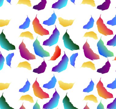 Stil eğimli neon tüy deseni.