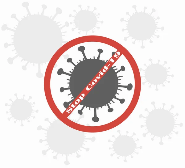 Bacteria Infection Virus Flu Background Coronavirus Covid Icon Vector Illustration — Stock Vector