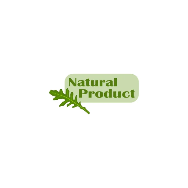 Natuurlijke Product Mooie Kleur Vlakke Vector Illustratie Met Arugula Biologische — Stockvector