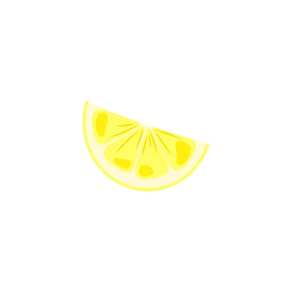 Lemon Plátek Detailně Izolované Šťavnatý Zralé Citrusy — Stockový vektor