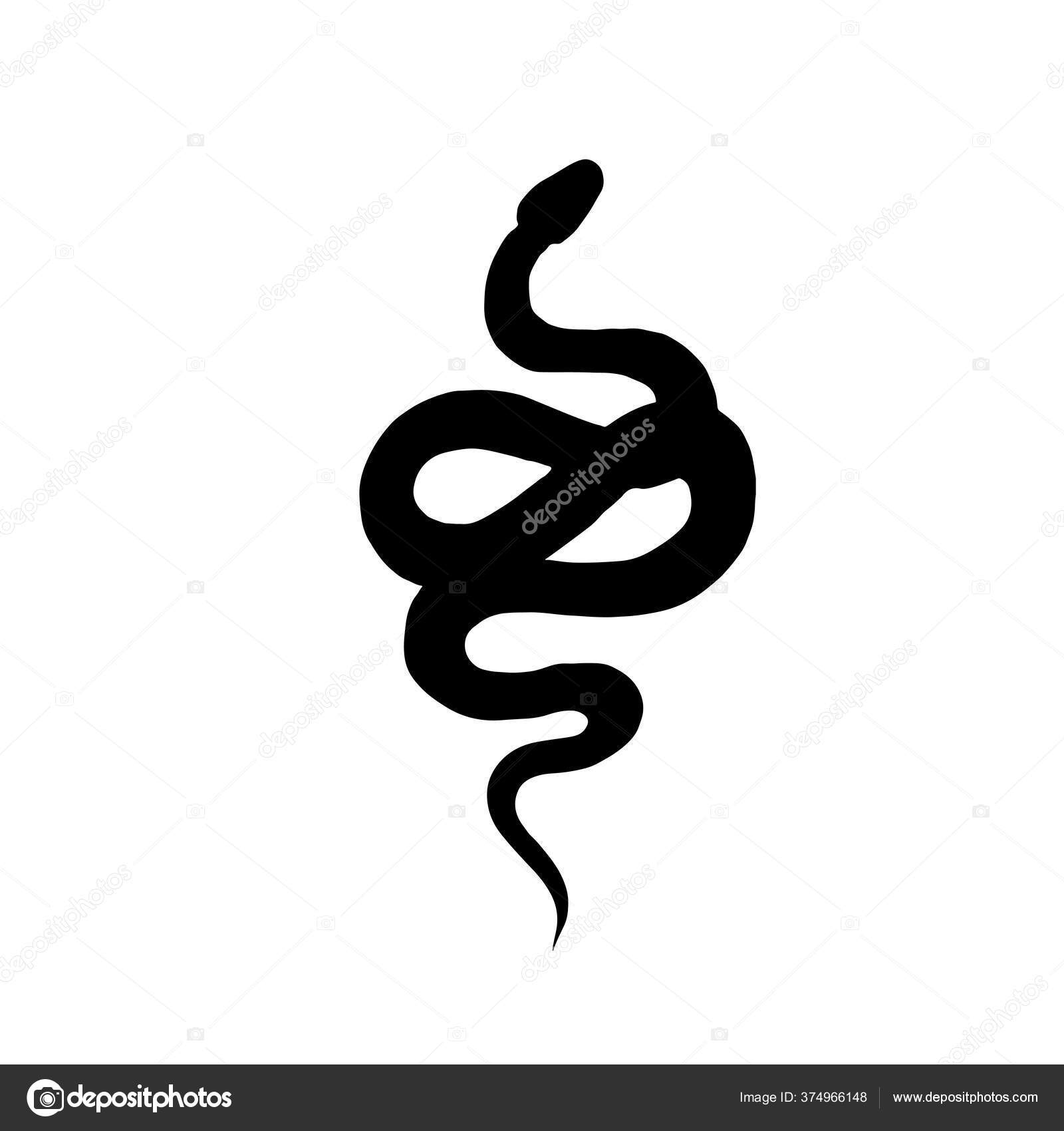 Cobra Em Um Fundo Azul, Plano, Desenho Animado Royalty Free SVG