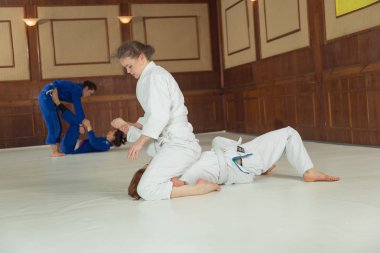 Jiu Jitsu, kadınlar bölümü. Kızlar iş dışarı Resepsiyon.