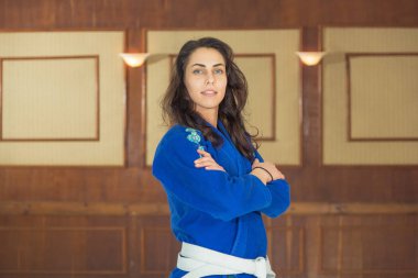 Jiu Jitsu, kadınlar bölümü. Bir kimono kız.