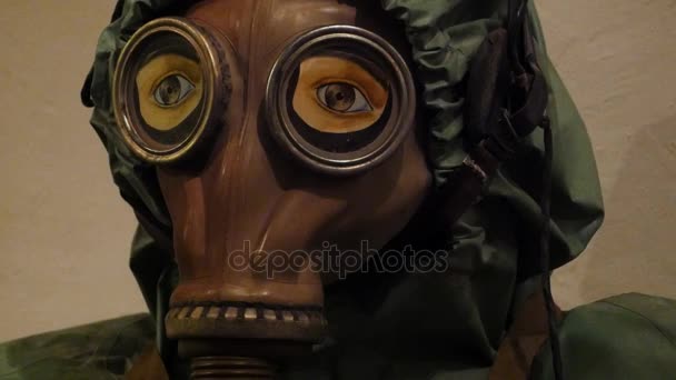 Gas masks. Gas masks — Stock Video