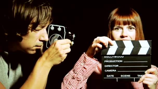 La cinepresa. Fotocamera film . — Video Stock