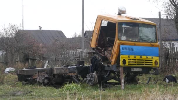 Oude houten huis. Oekraïne. Poles'e — Stockvideo