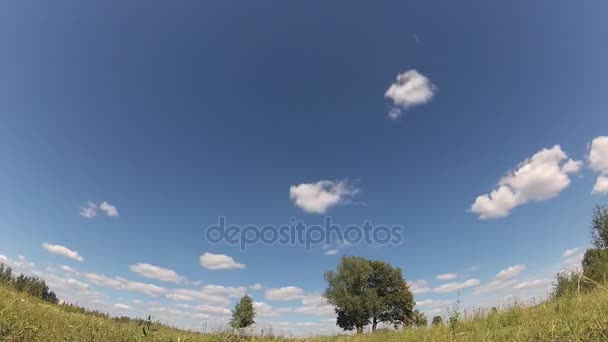 Timelapse. Nubes pasan por el cielo — Vídeo de stock