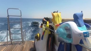 Dalış ekipmanı ile yat. Kızıl Deniz. Marsa Alam