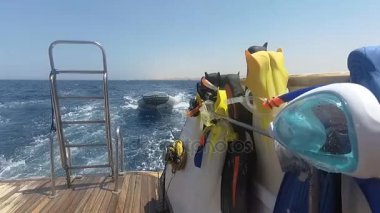 Dalış ekipmanı ile yat. Kızıl Deniz. Marsa Alam