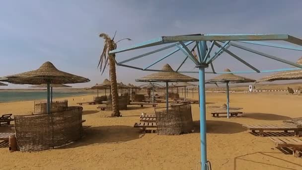 Praia abandonada. Egito. Marsa Alam — Vídeo de Stock