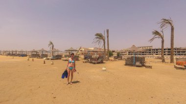 Terk edilmiş plaj. Mısır. Marsa Alam