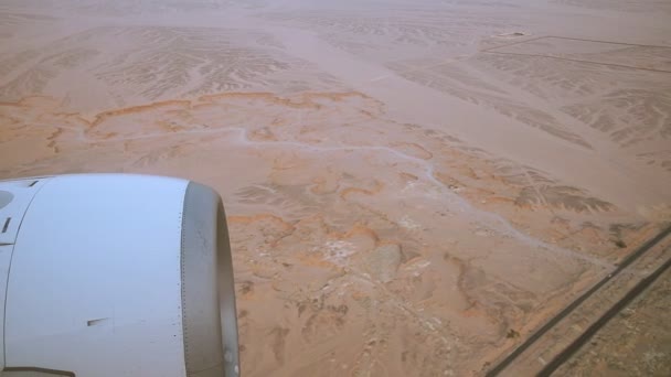 O deserto do Egipto. Vista do avião — Vídeo de Stock