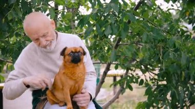 Dedesi ile bir köpek doğurmak Griffon