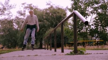 Büyükbaba Griffon doğurmak köpek ile silindir üzerinde rulo