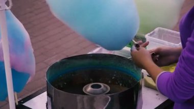 Pamuk şeker. Pişirme tatlı Pamuk yün