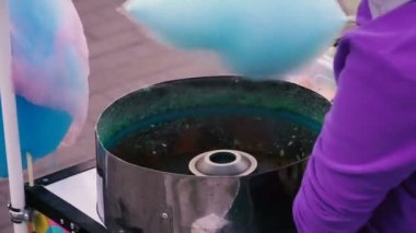 Pamuk şeker. Pişirme tatlı Pamuk yün