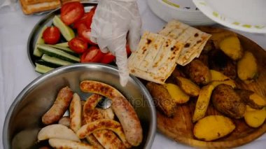 Gıda. Patates kızartması ve sosis