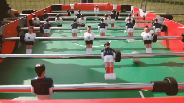 Football. Table football game — Stock Video