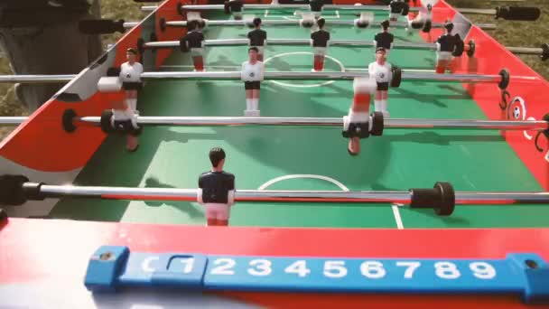 Voetbal. Tafel voetbalspel — Stockvideo