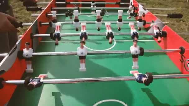 Voetbal. Tafel voetbalspel — Stockvideo