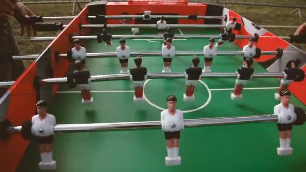 Football. Table football game — Stock Video