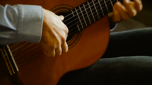 Chitarra. Suonare la chitarra — Video Stock