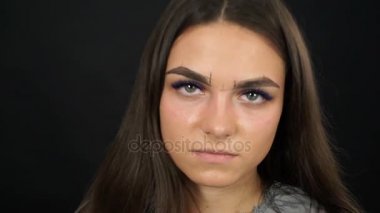 Makyaj. Görüntü bir cadı bir gelin elbise